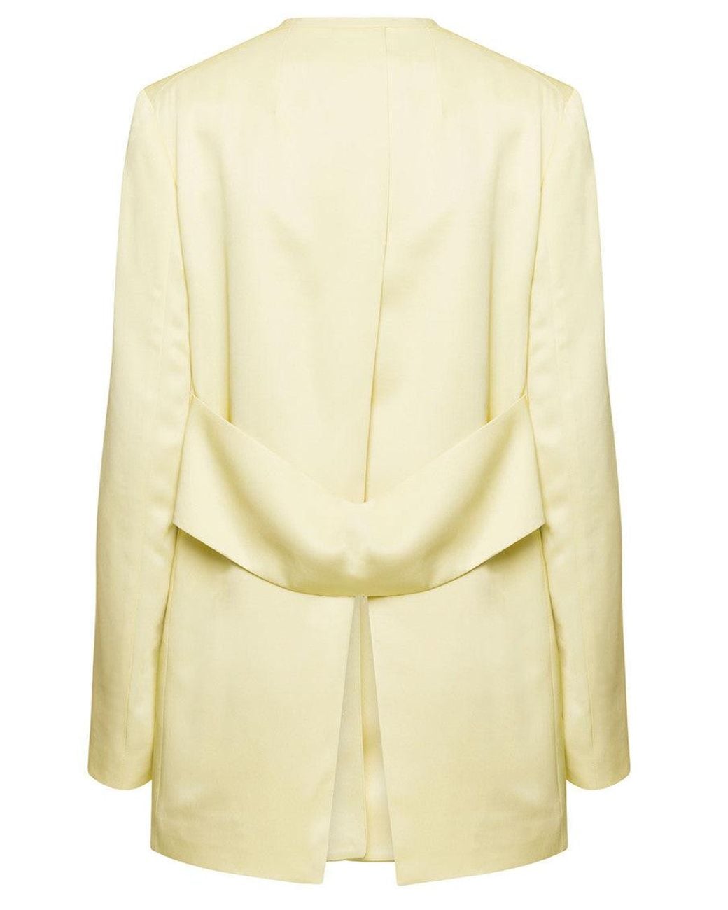 Jil Sander Yellow Split Back Blazer With Belt