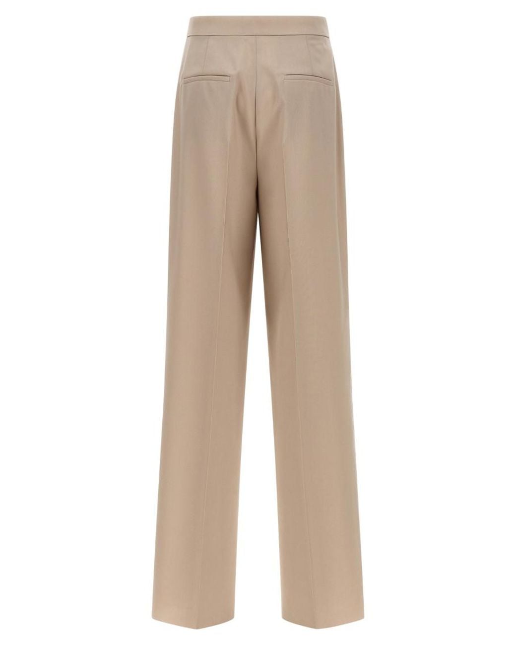 Max Mara Natural Tailored Flat Front Pants
