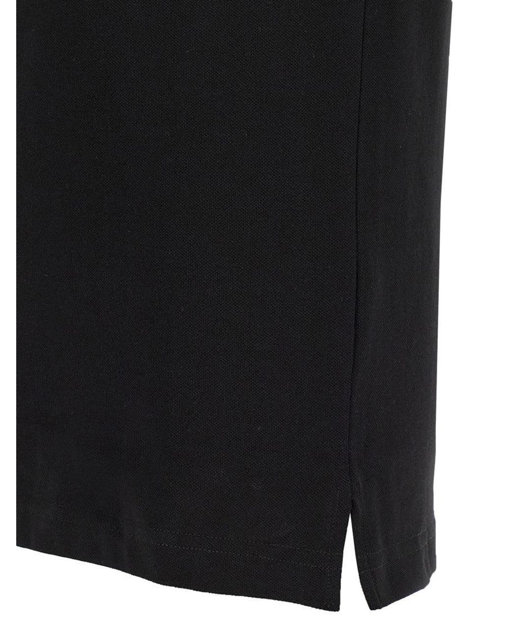 Dolce & Gabbana Black Embroidery Piquet Polo for men
