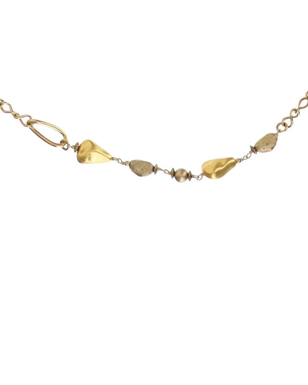 Dries Van Noten Metallic Golden Chain Necklace