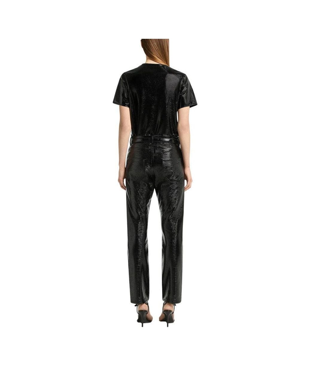 Courreges Black Round Neck T-Shirt