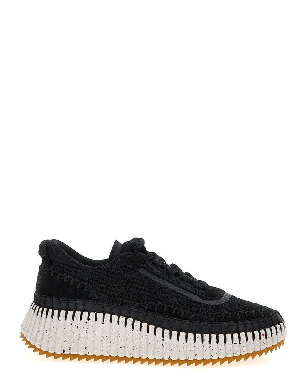 Chloé Black Lace Up Sneakers