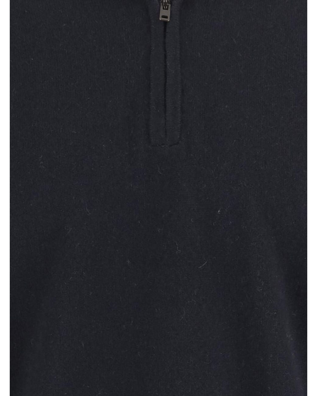 Vince Blue Half Zip Sweater for men