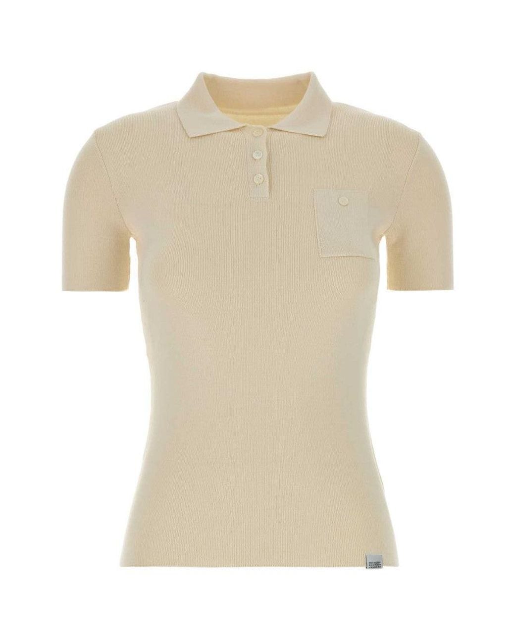 MM6 by Maison Margiela Natural Shirt Collar Polo