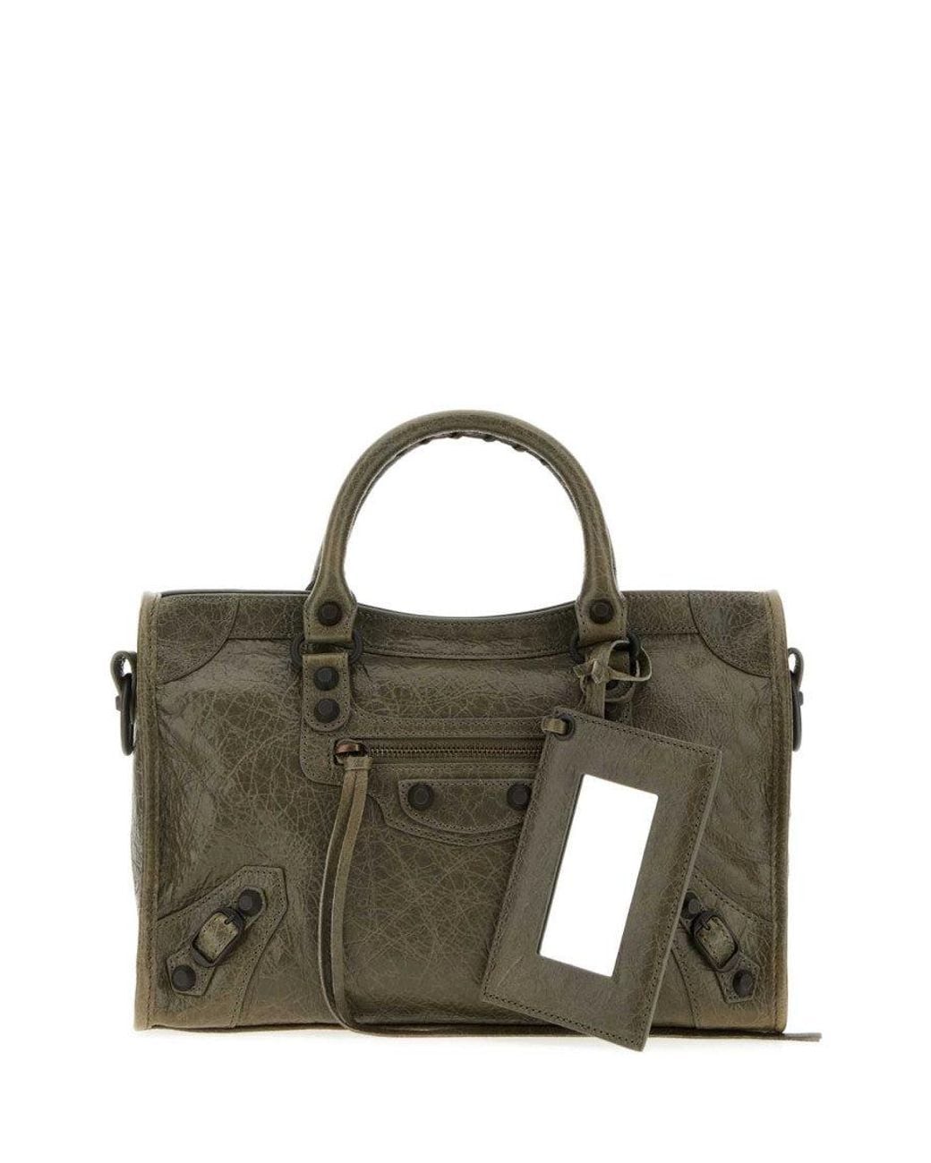 Balenciaga Green Le City Small Satchel