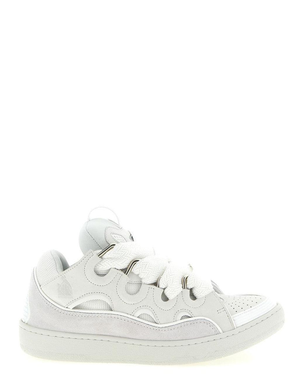 Lanvin White Solid Sneakers for men