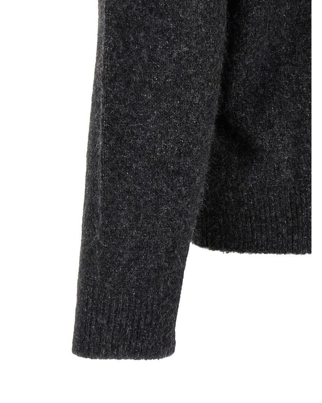 Carhartt Gray Textured Crew Neck Sweater for men