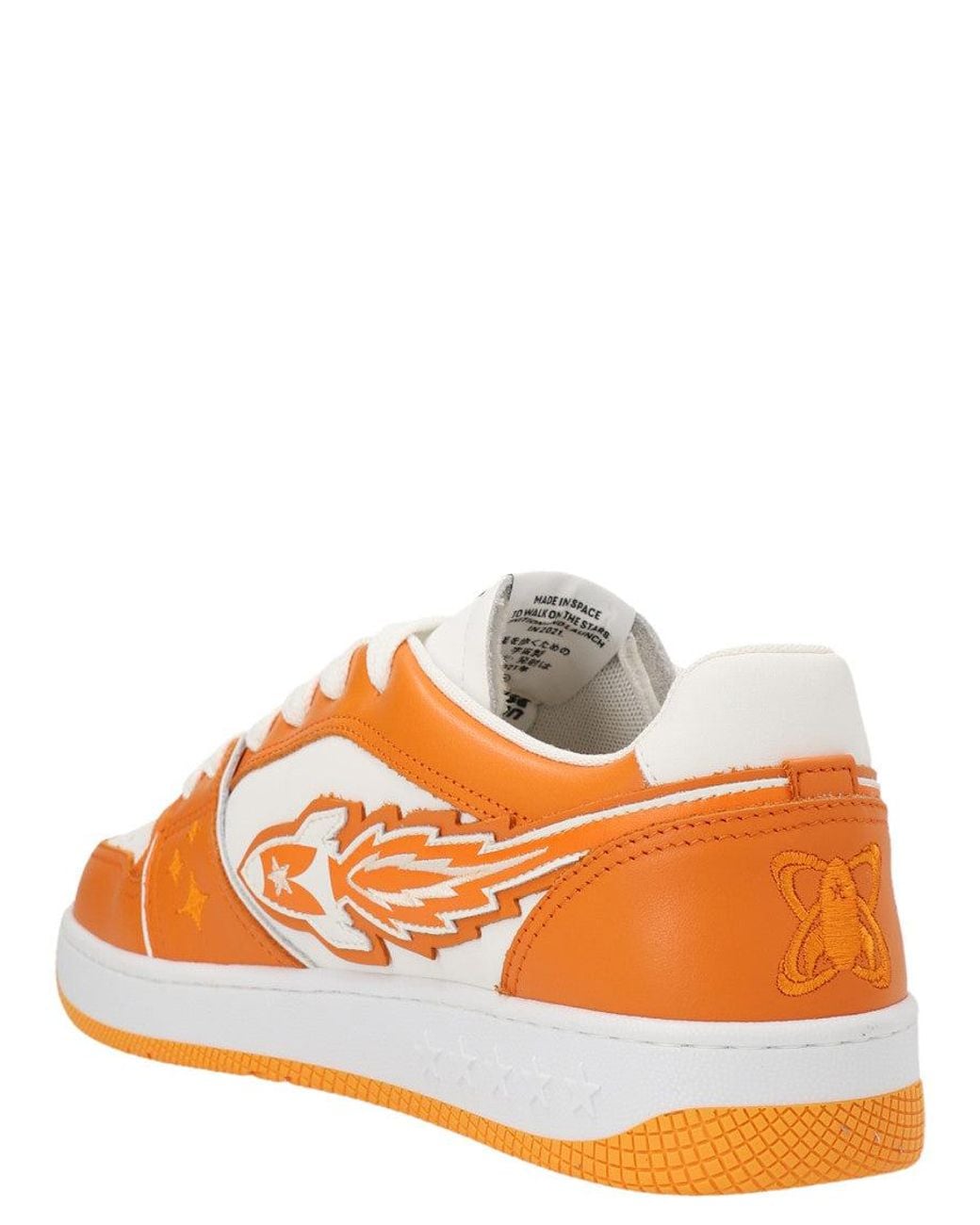 ENTERPRISE JAPAN Orange Graphic Rocket Sneakers for men