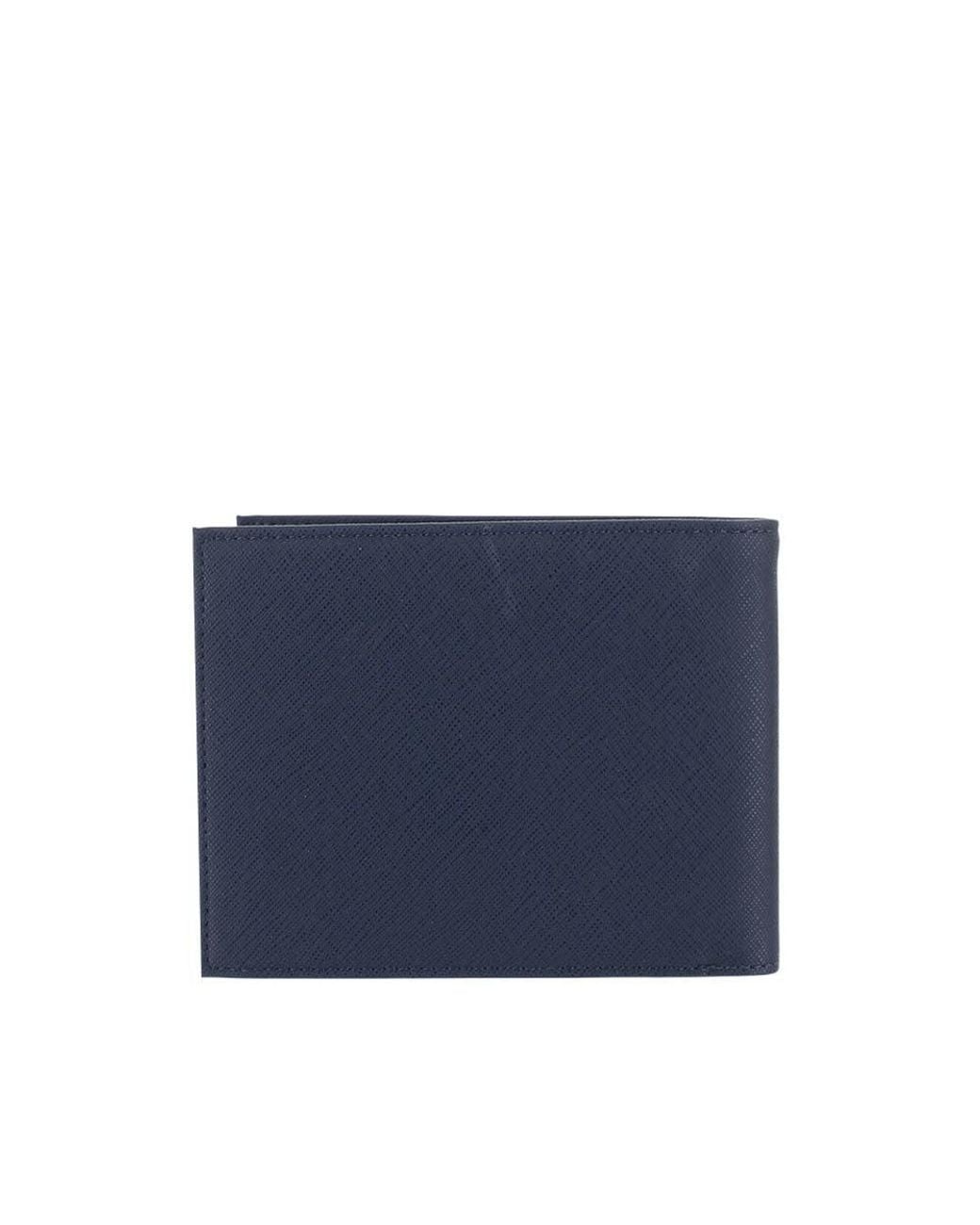 Emporio Armani Blue Logo Wallet for men