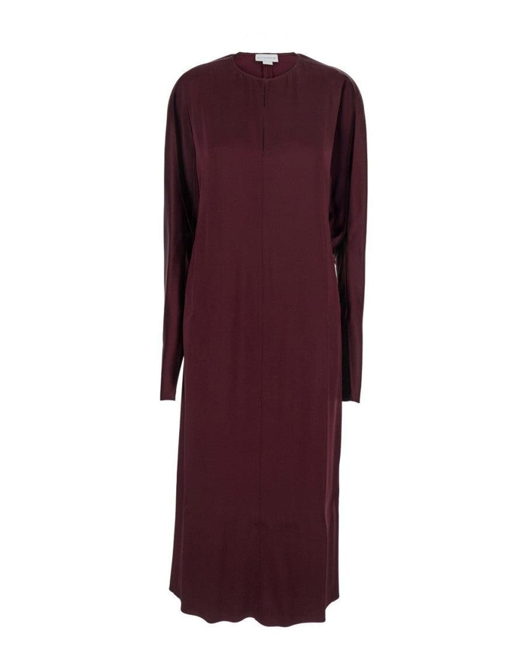 Stella McCartney Purple Dark Round Neck Midi Dress