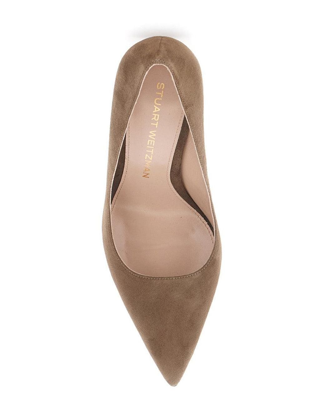 Stuart Weitzman Brown Suede Pointed-Toe Pumps