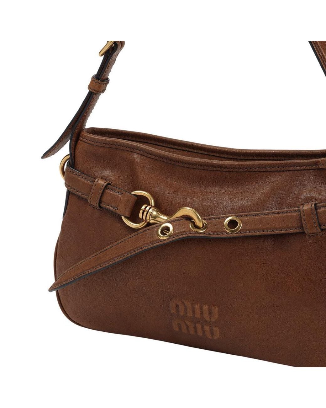 Miu Miu Brown Rovere Medium Shoulder Bag