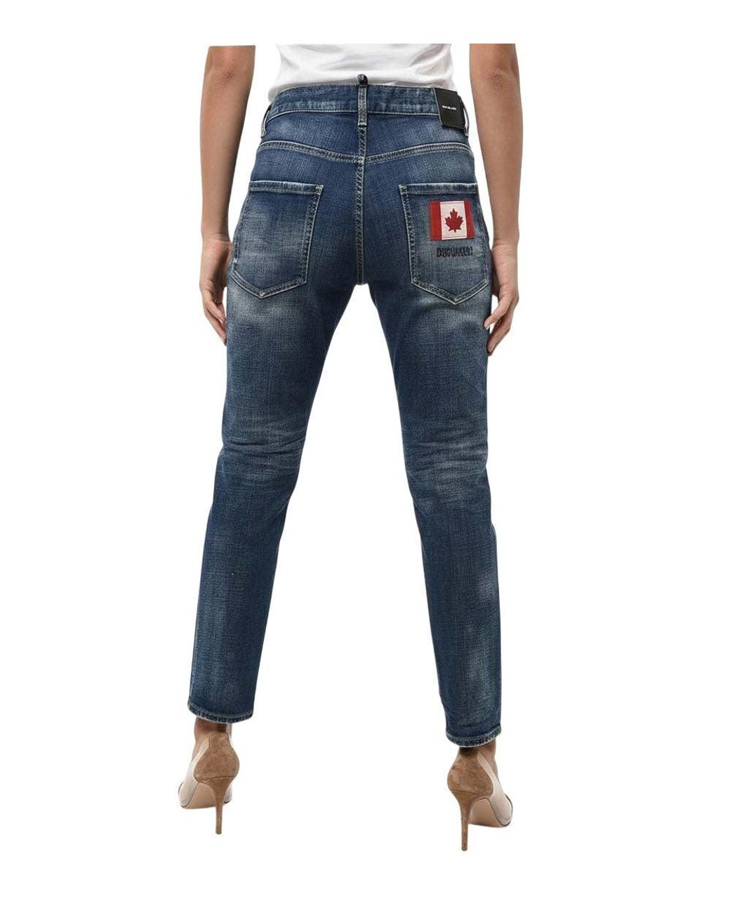 DSquared² Blue Straight High Rise Jeans