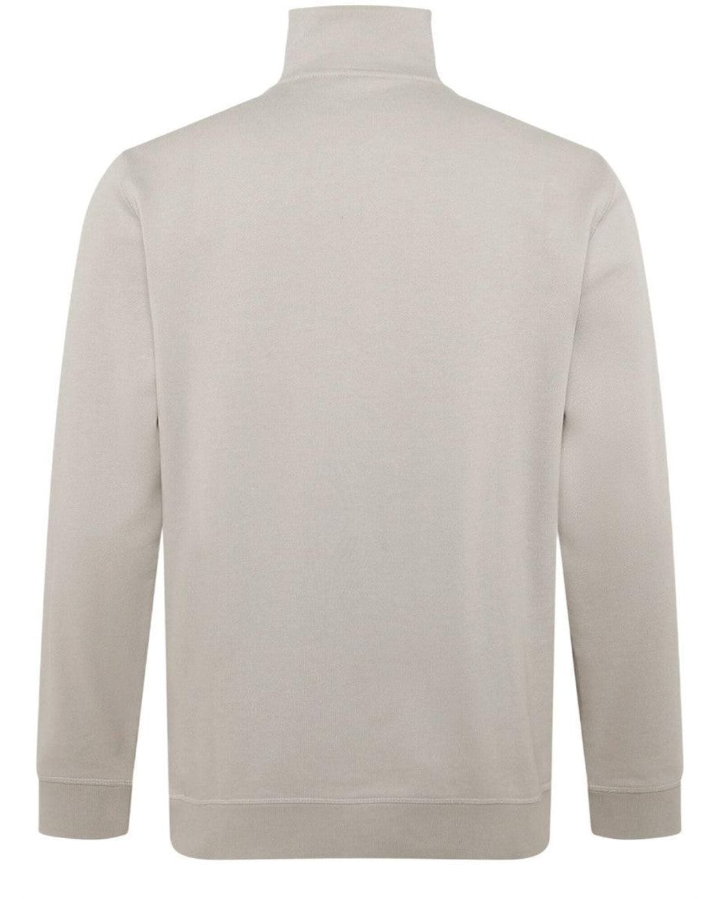 Boss Gray Light Half Zip Sweatshirt for men