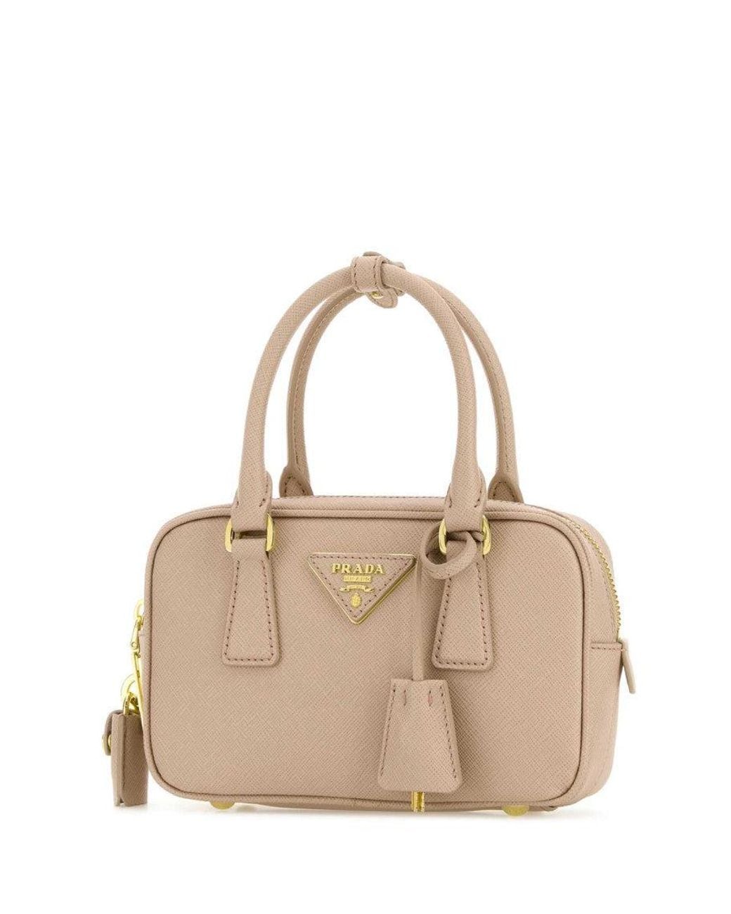 Prada Natural Logo Small Satchel