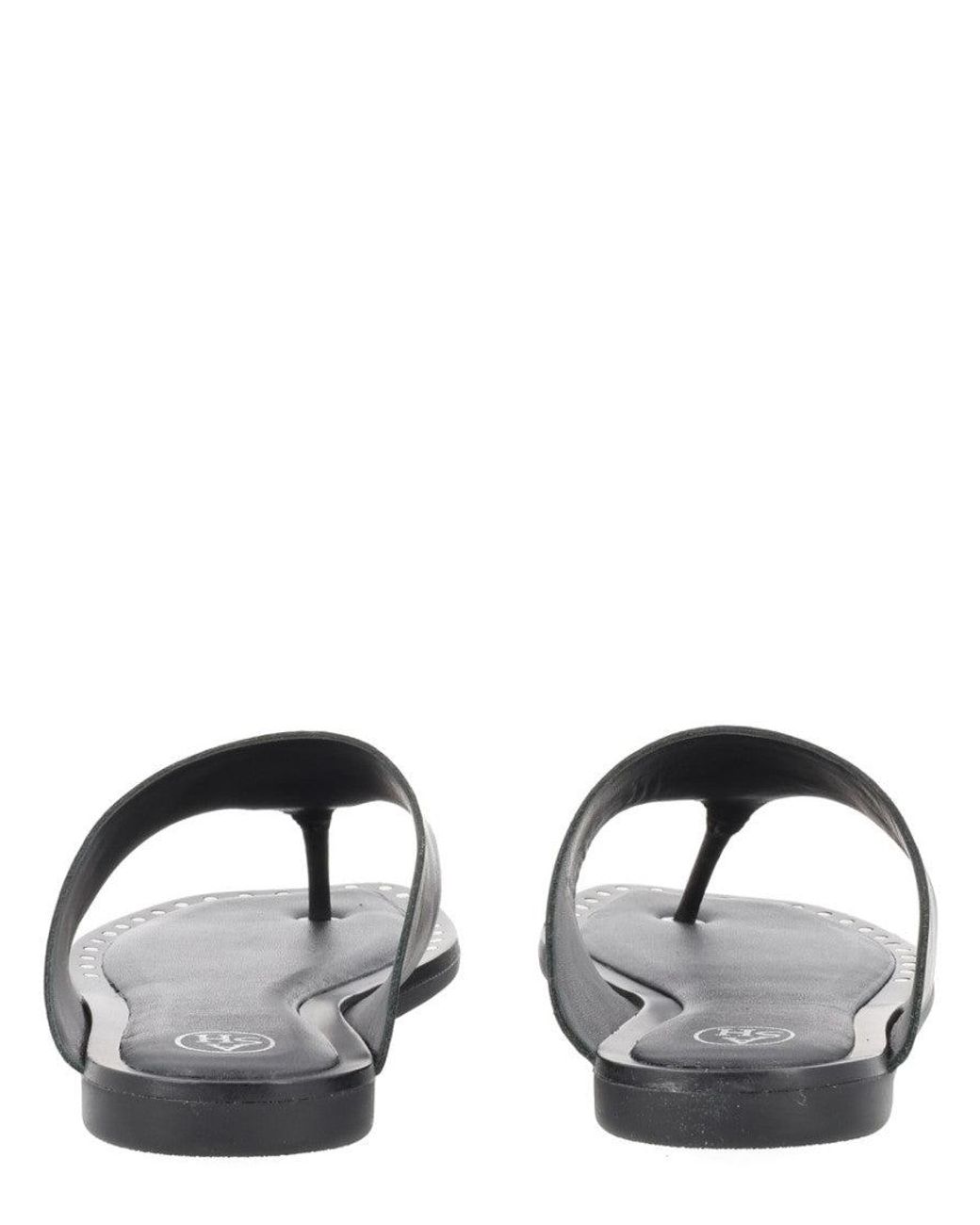 Ash Black Leather Sandals