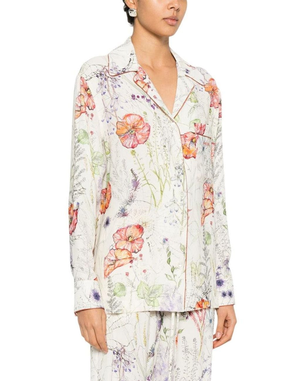 McQueen White Printed Regular Shirt