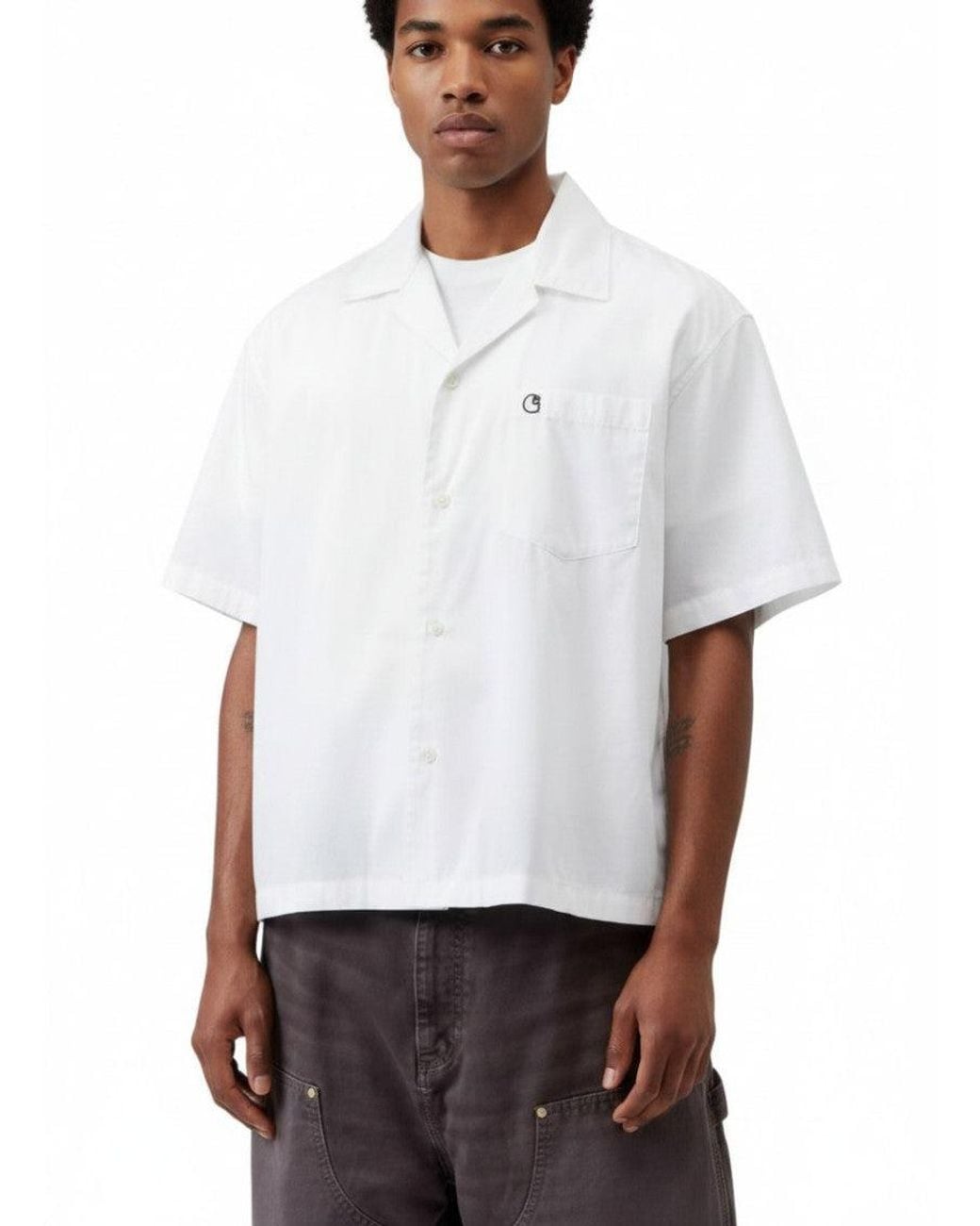 Carhartt White Regular Logo Shirt for men