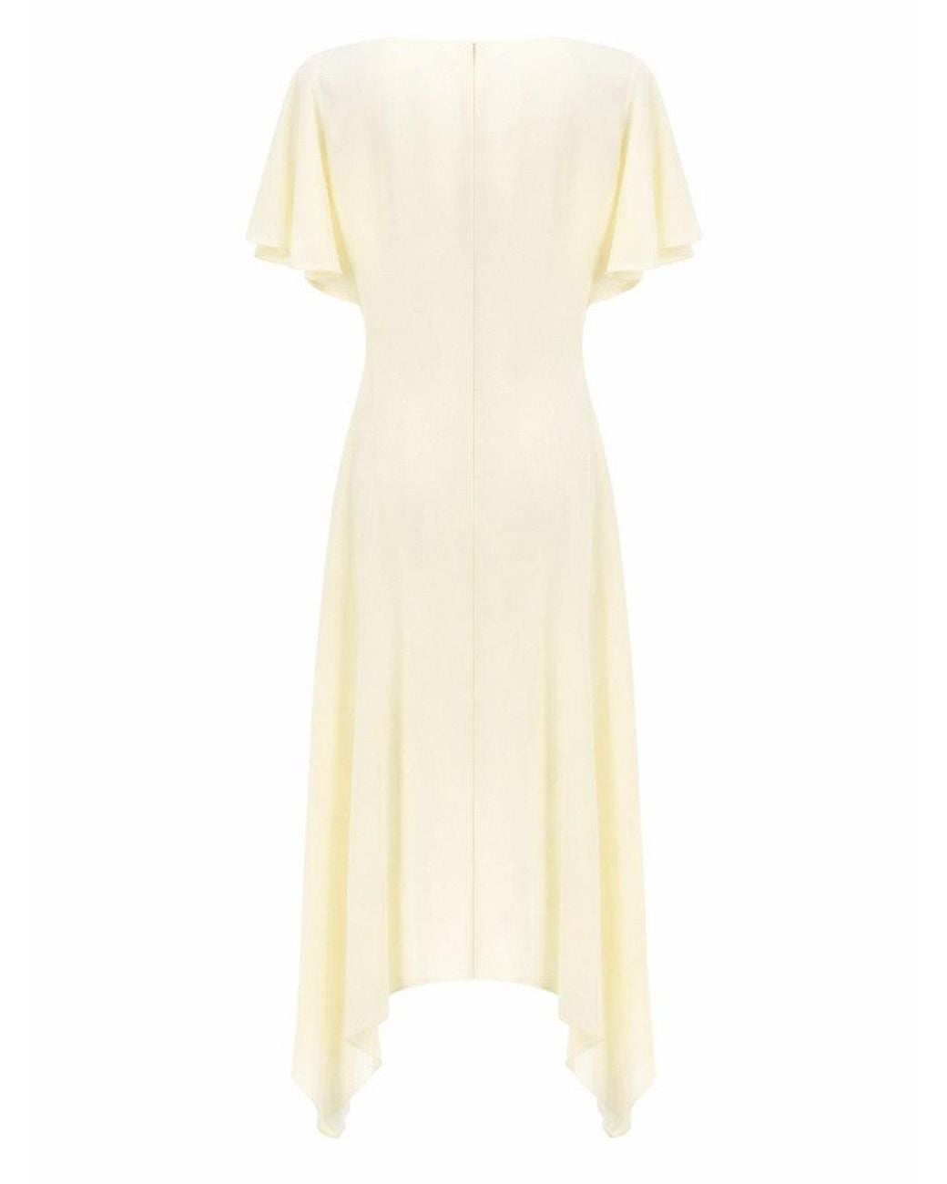 Stella McCartney White V Neck Midi Dress