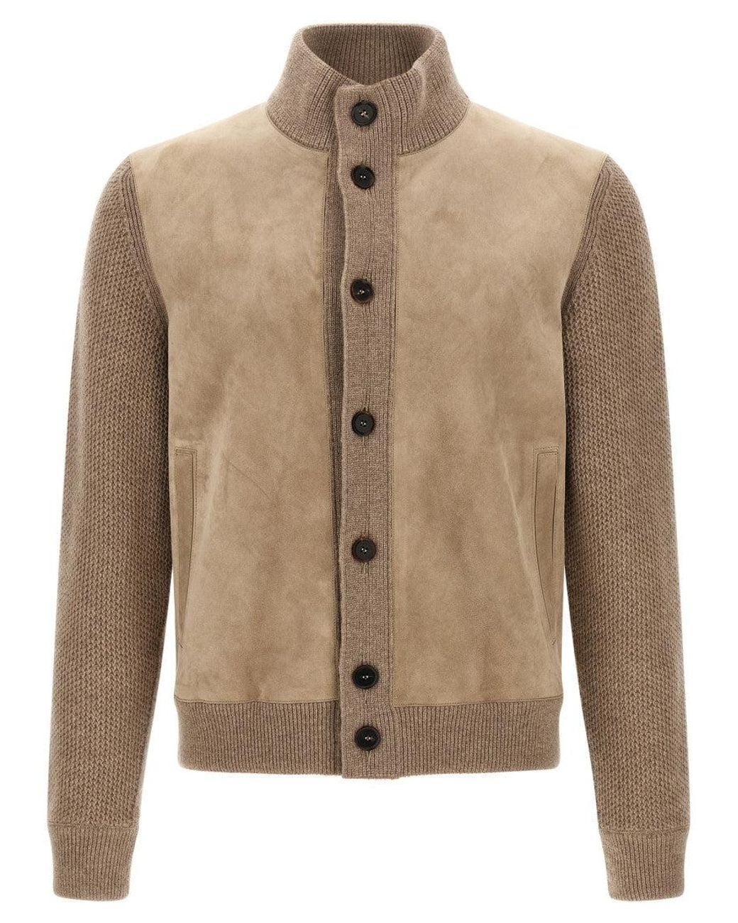 Zegna Natural Button-Up Cardigan for men