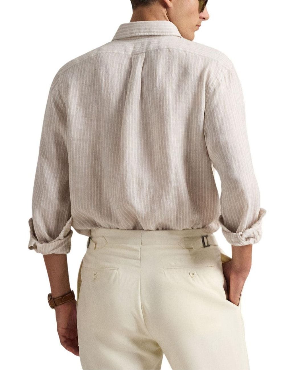 Polo Ralph Lauren White Regular Stripes Shirt for men