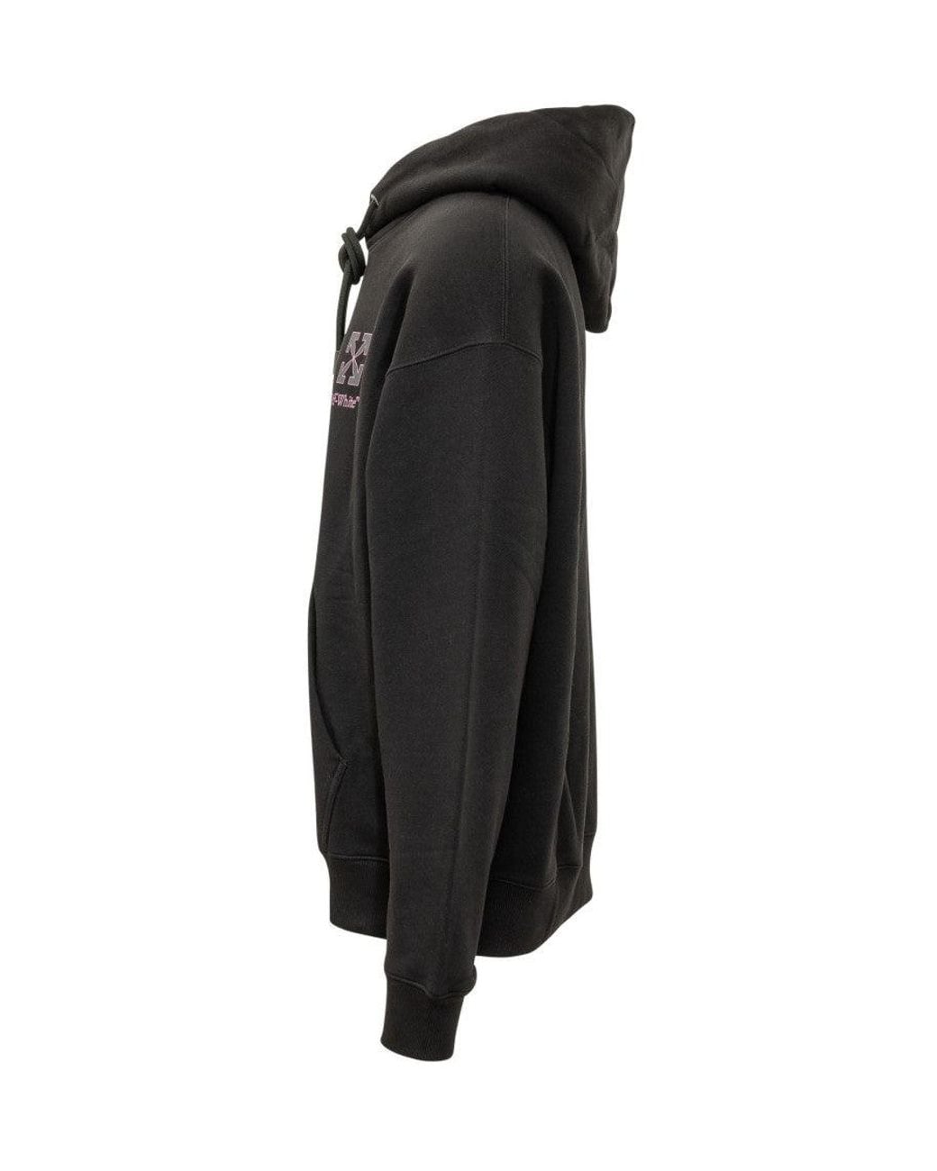 Off-White c/o Virgil Abloh Black Logo Relaxed Hoodie for men