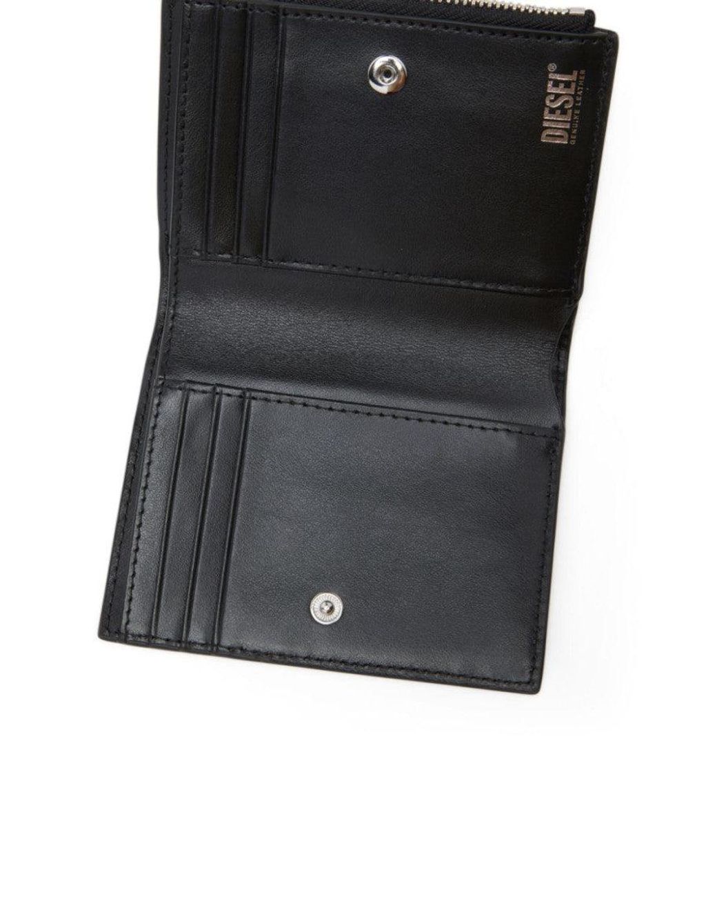 DIESEL Black Diesel Nylon Logo Plaque Wallet