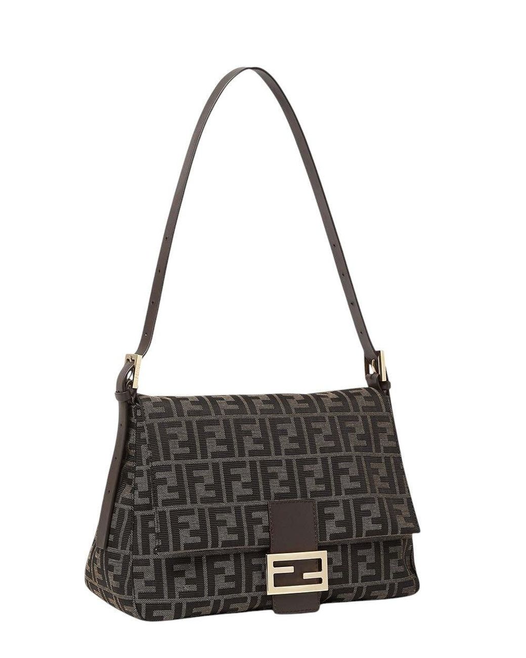 Fendi Black Logo Medium Shoulder Bag