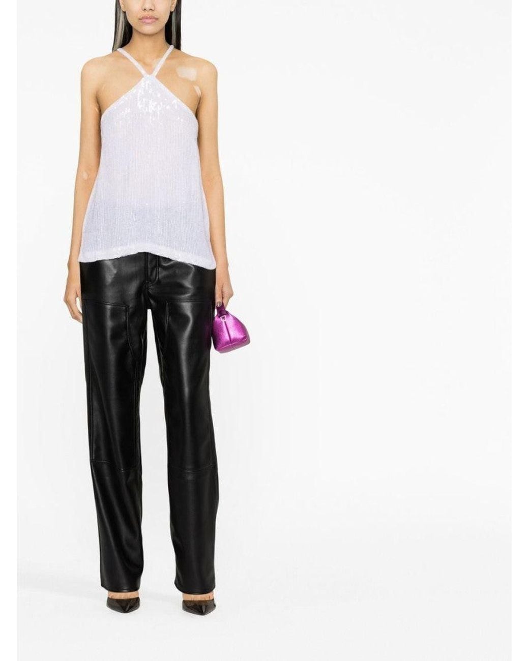 P.A.R.O.S.H. White Sequin Top