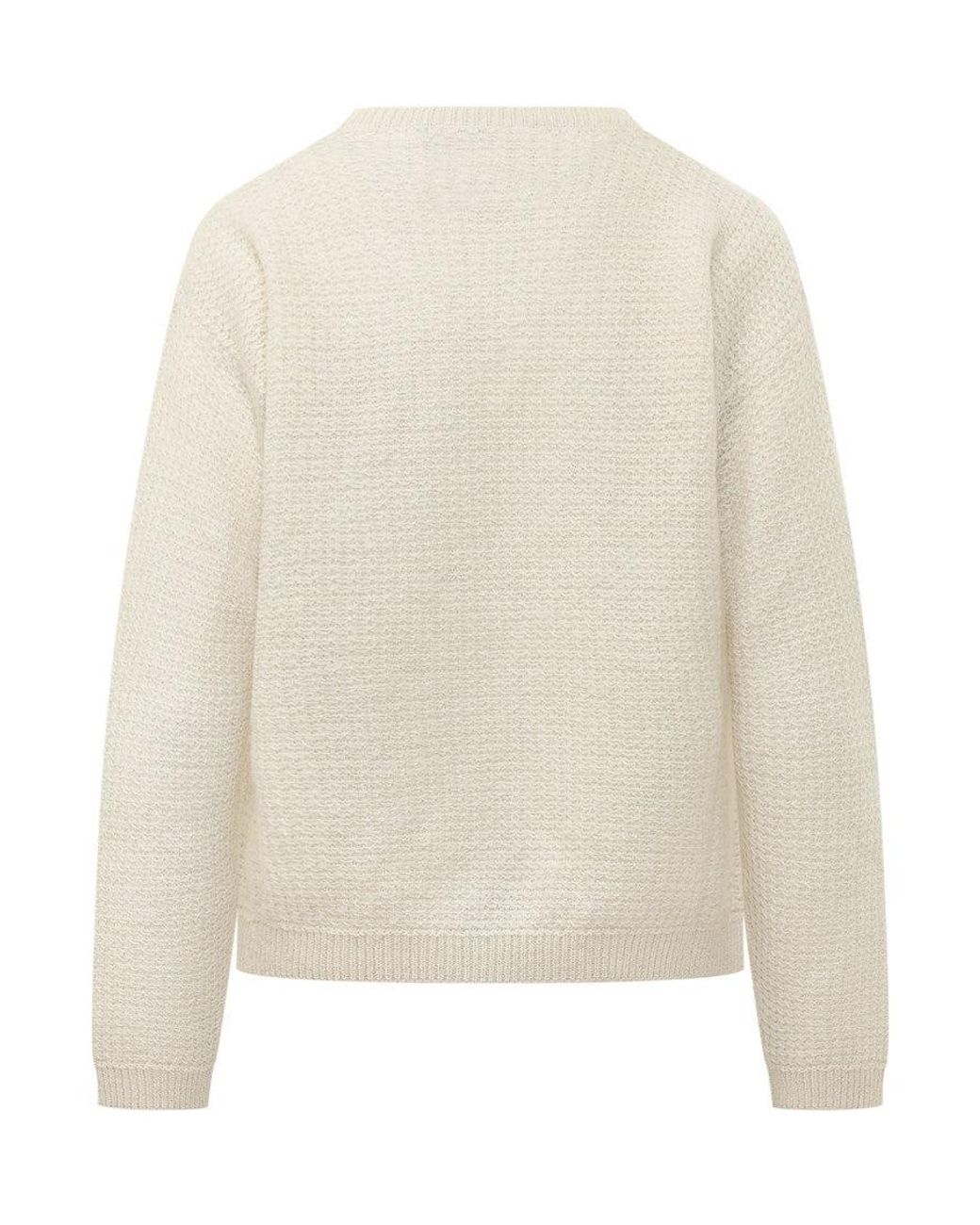 Fabiana Filippi White Chic Knit Sweater (Size 25)