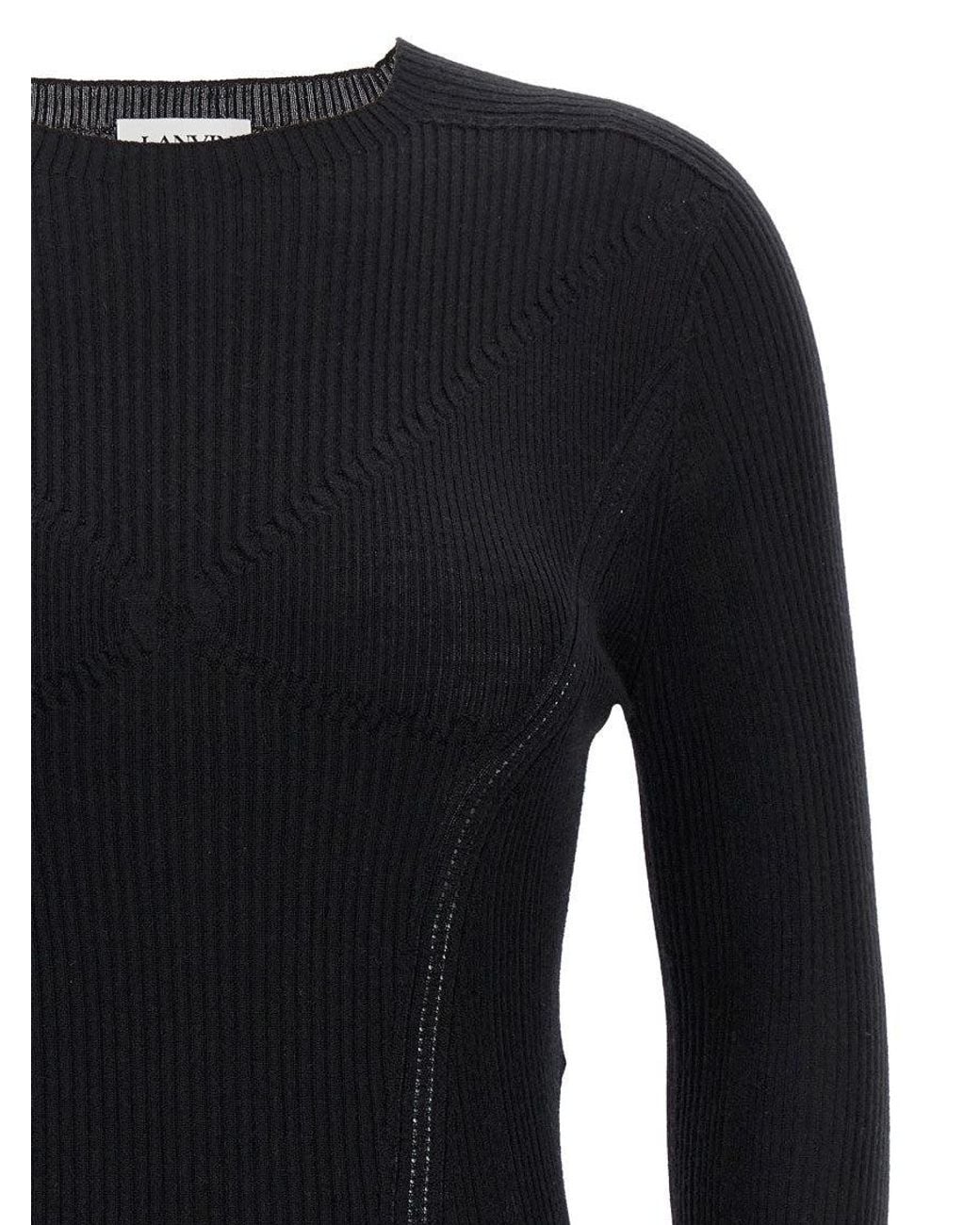 Lanvin Blue Ribbed Sweater