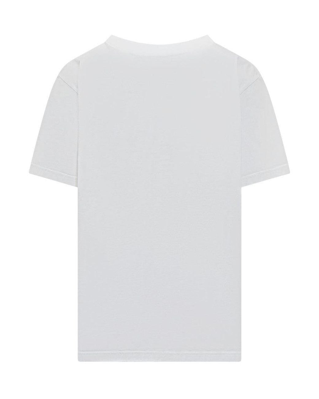 Ludovic de Saint Sernin White Logo Crew Neck T-Shirt