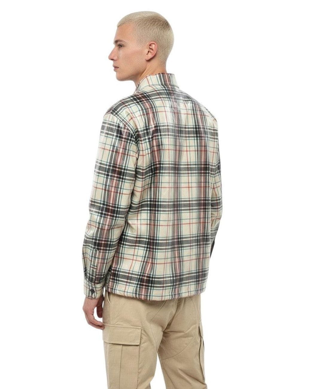DSquared² Gray Logo Check Overshirt for men
