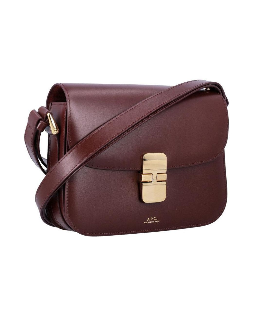 A.P.C. Purple Grace Small Leather Bag
