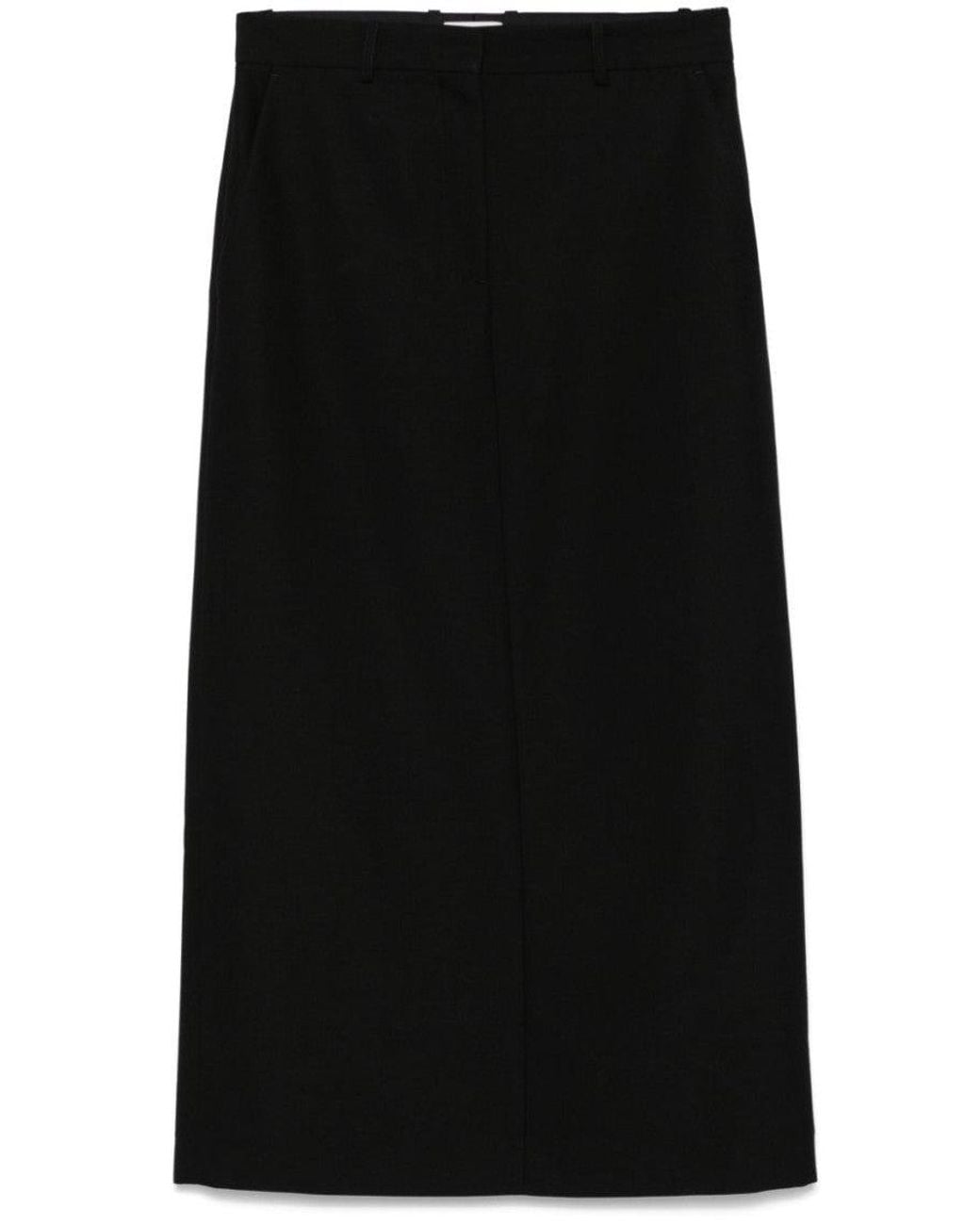 Totême Black Long Straight Skirt