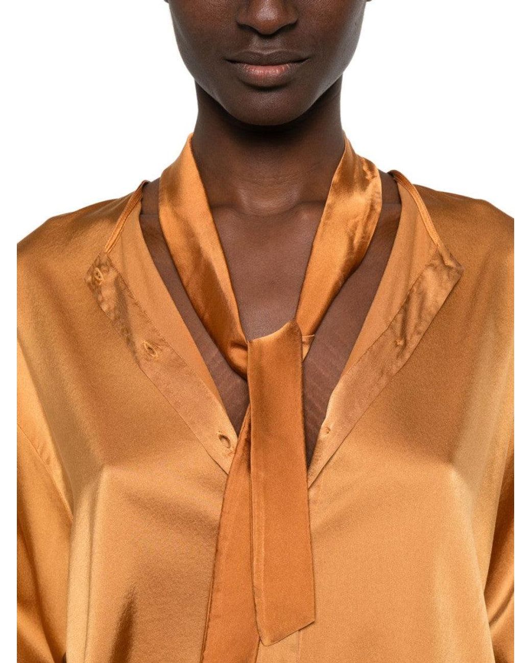Forte_forte Orange Regular Solid Shirt