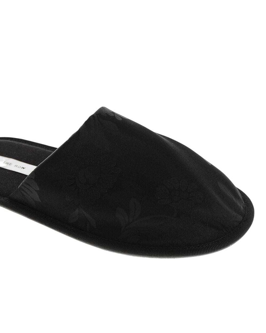 The Row Black Textured Frances Mule