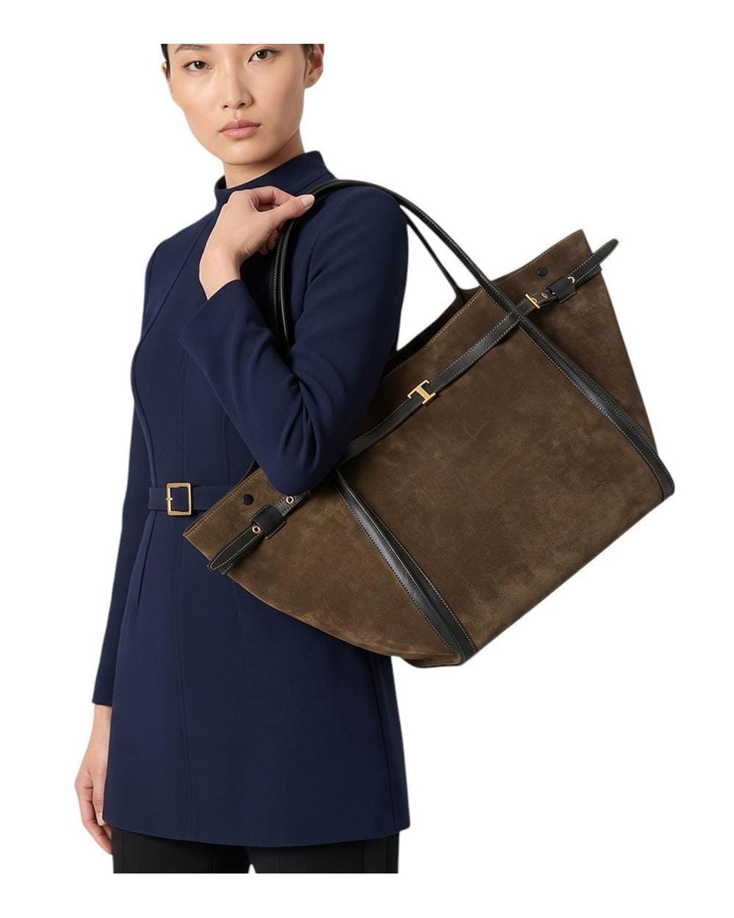 Tod's Black T Signature Medium Tote