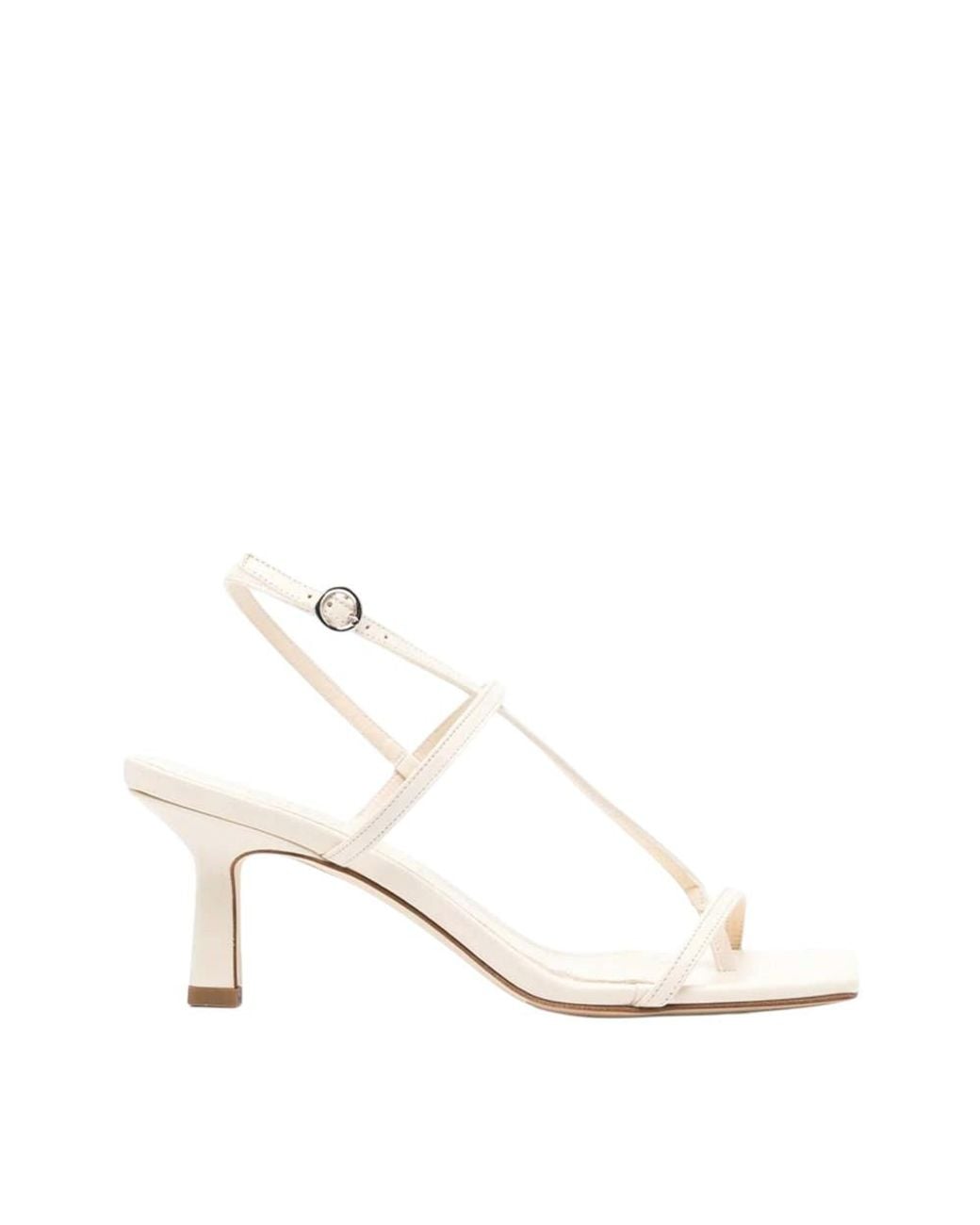 Aeyde White Leather Elise Heels