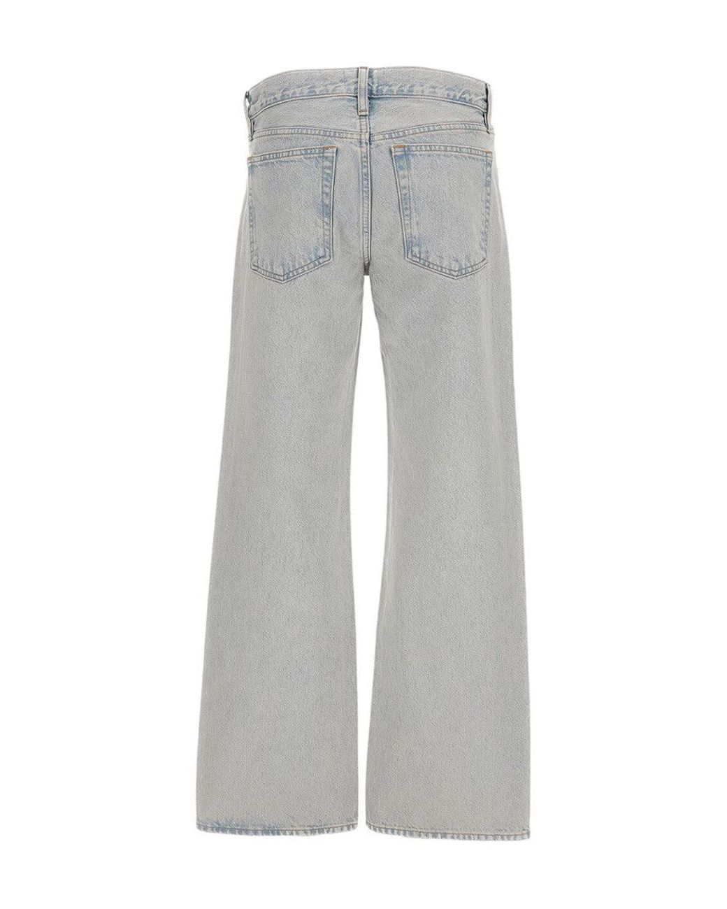 FRAME Gray Straight Low Rise Jeans
