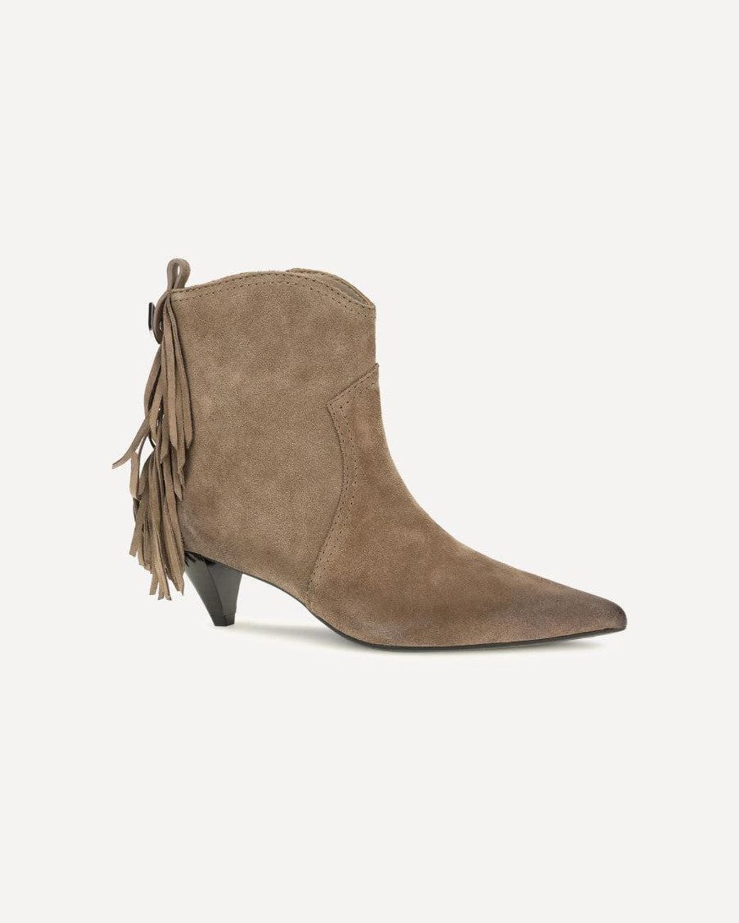 Pinko White Suede Ankle Boots