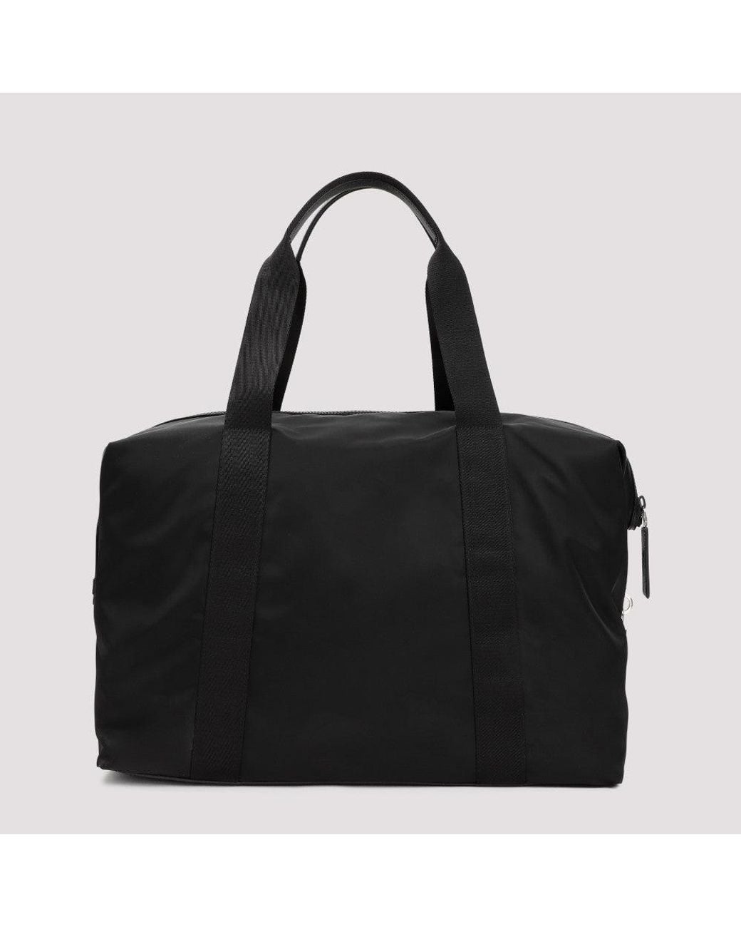 Prada Black Logo Duffle Bag for men
