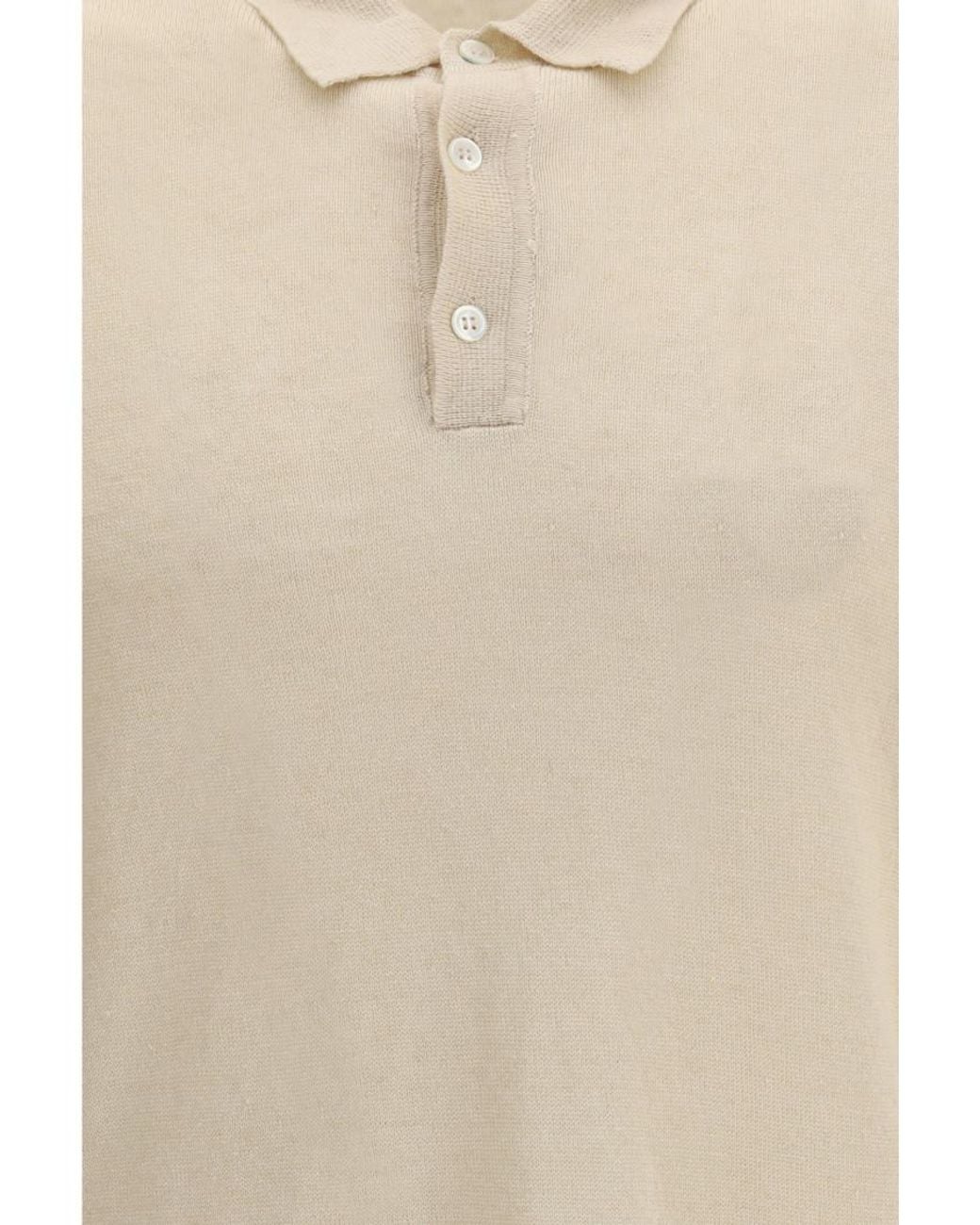 Roberto Collina White Light Solid Polo for men