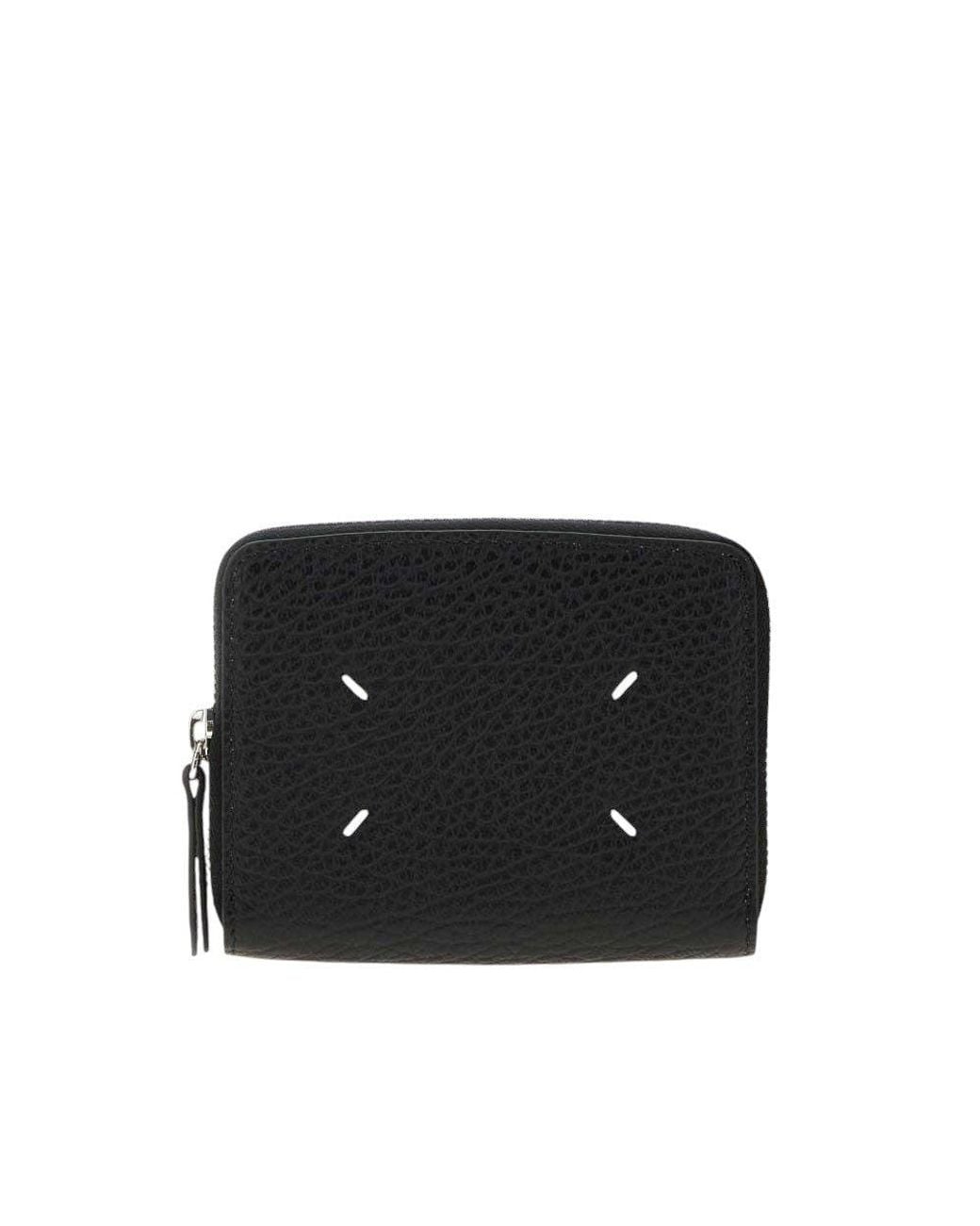 Maison Margiela Black Signature Zip Around Wallet