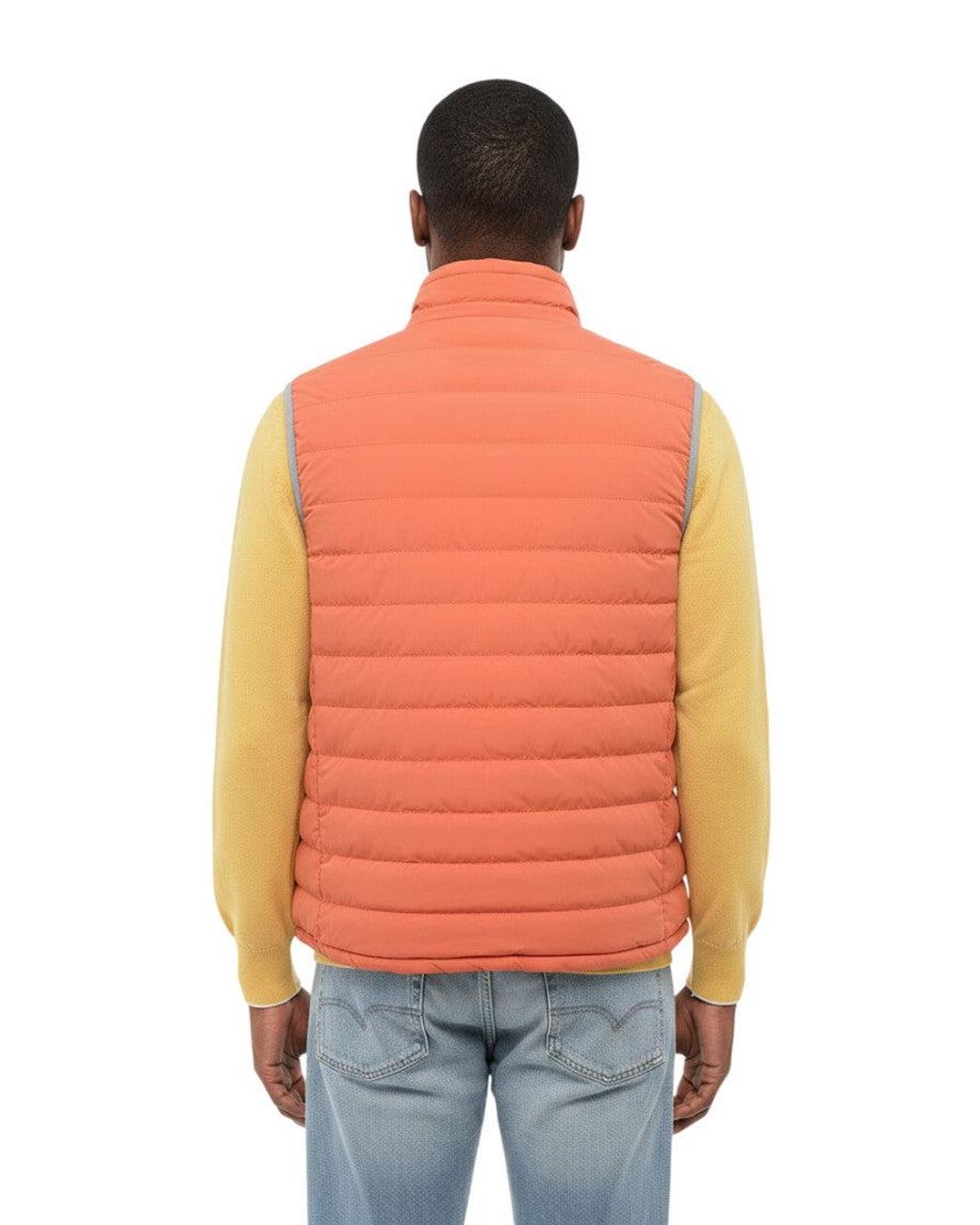 Brunello Cucinelli Orange Quilted Regular Jacket for men