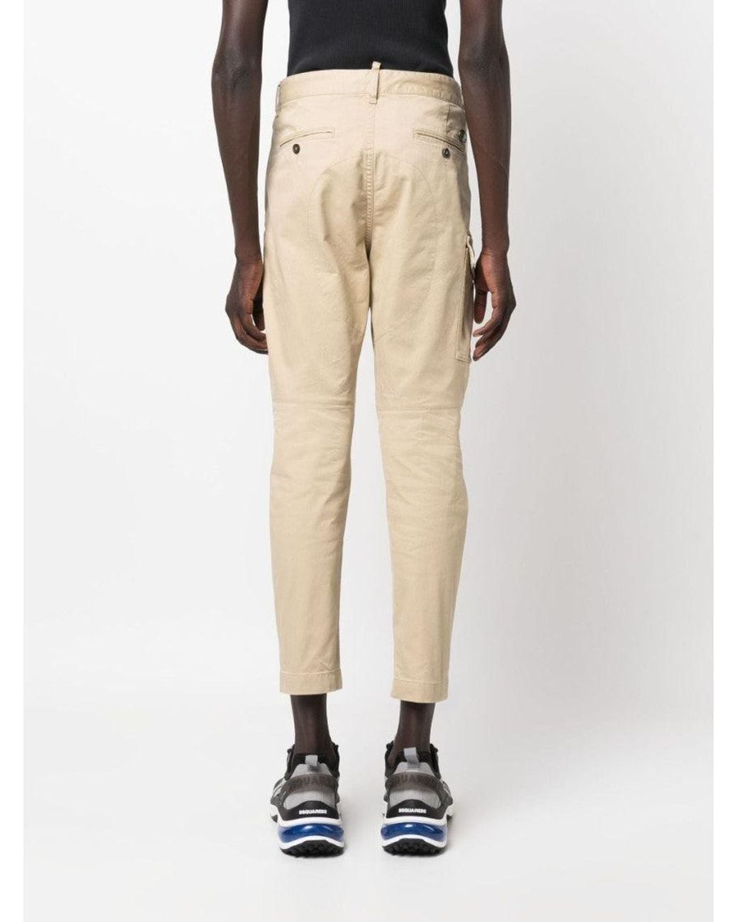 DSquared² Natural Stretch-Cotton Trousers for men