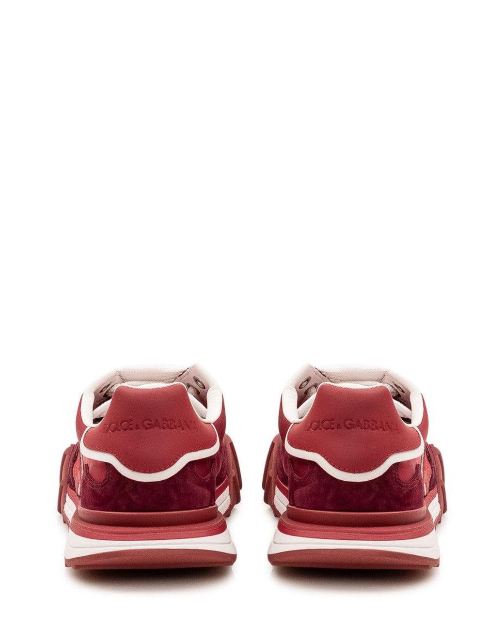 Dolce & Gabbana Red Burgundy Logo Sneakers for men