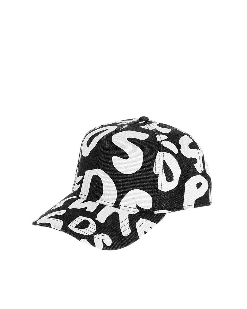 DSquared² Blackwhite Logo Baseball Cap for men