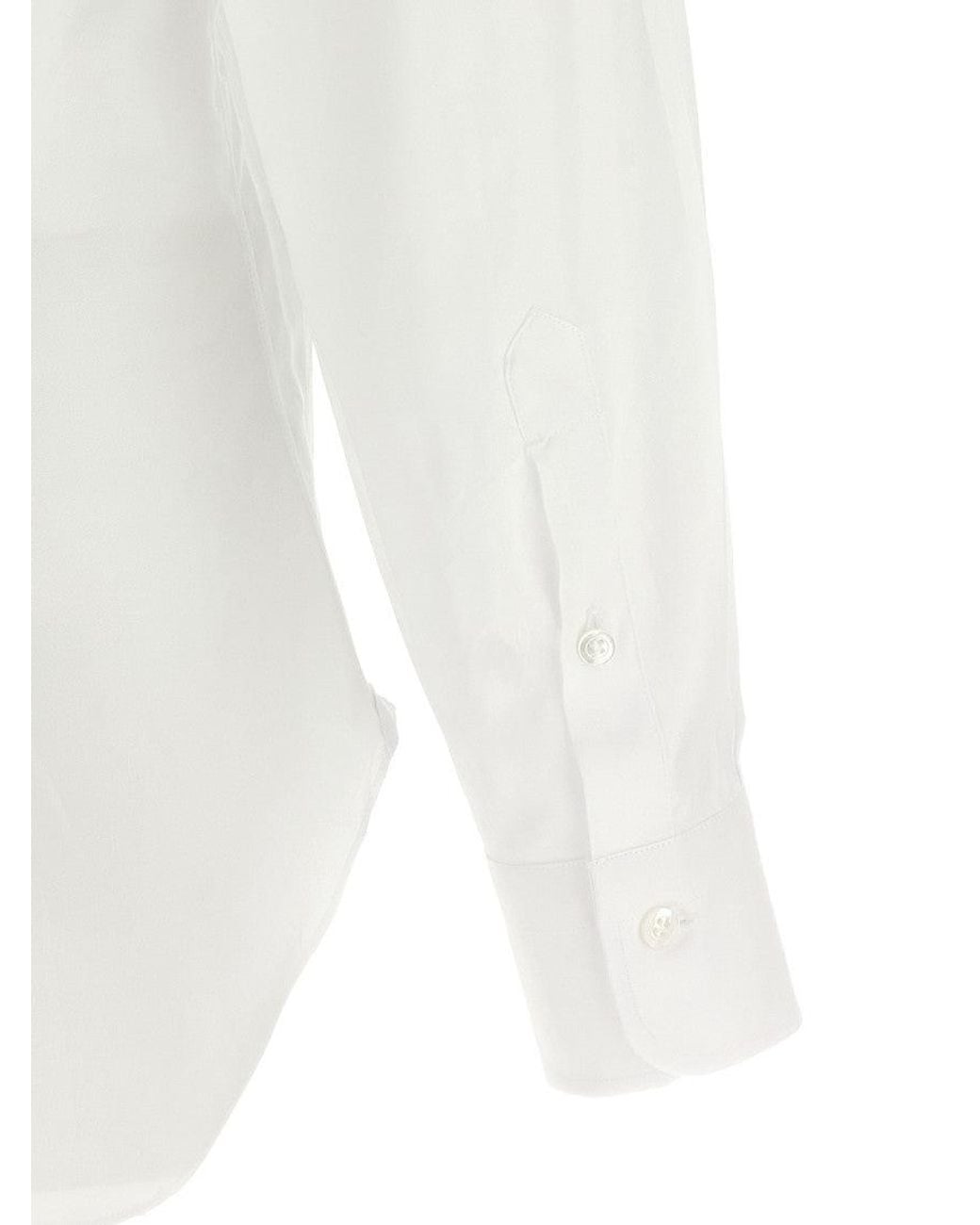 Barba Napoli White Cotton Shirt for men