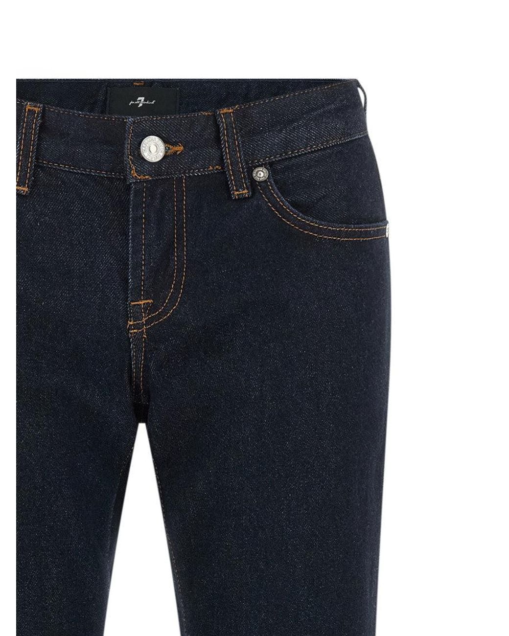 7 For All Mankind Blue Dark Low Rise Jeans